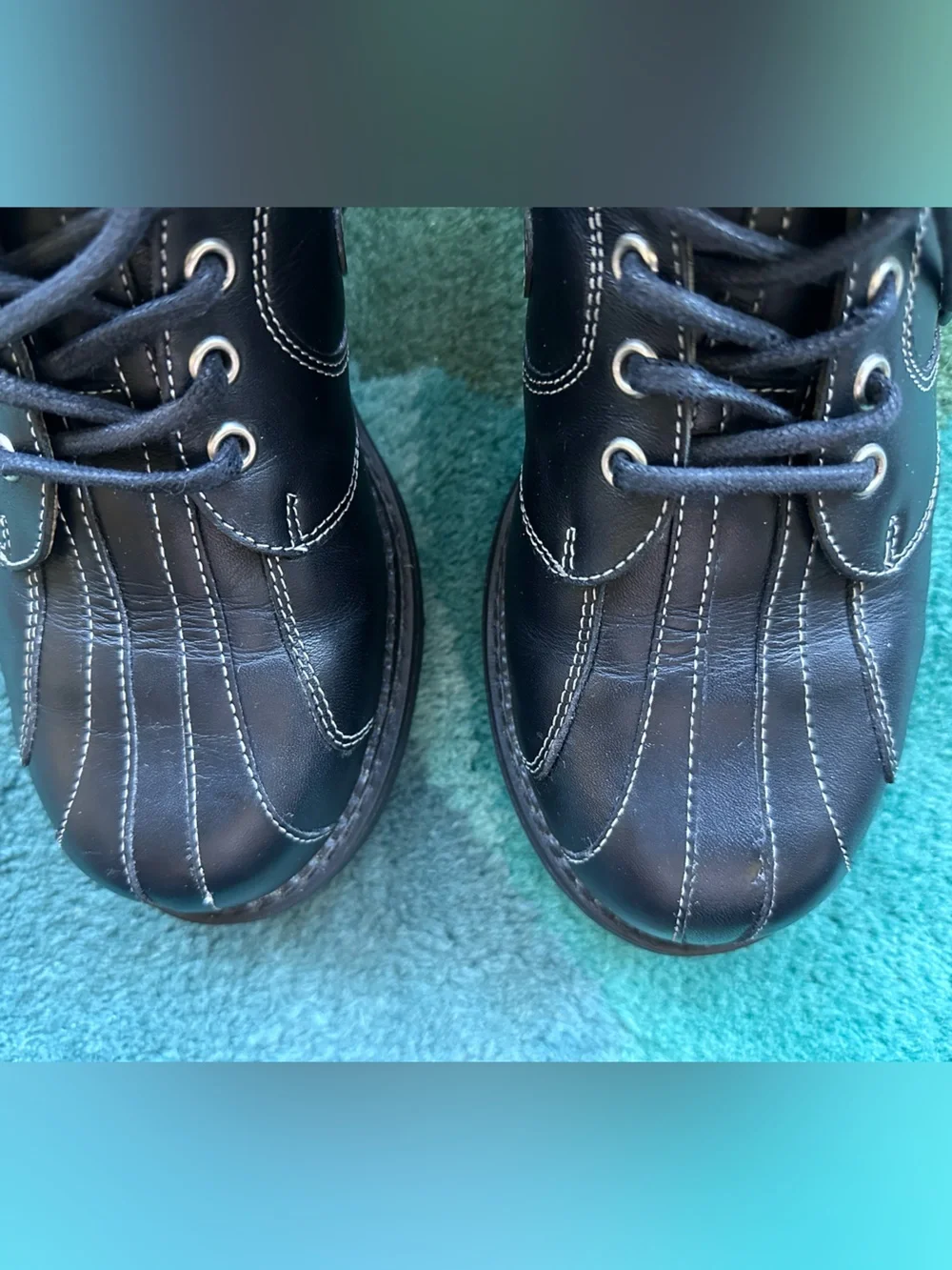 Fluevog VINTAGE EXCELLENT Angels Supervog black swirl ankle boot -W8.5/M7 - Picture 11 of 16